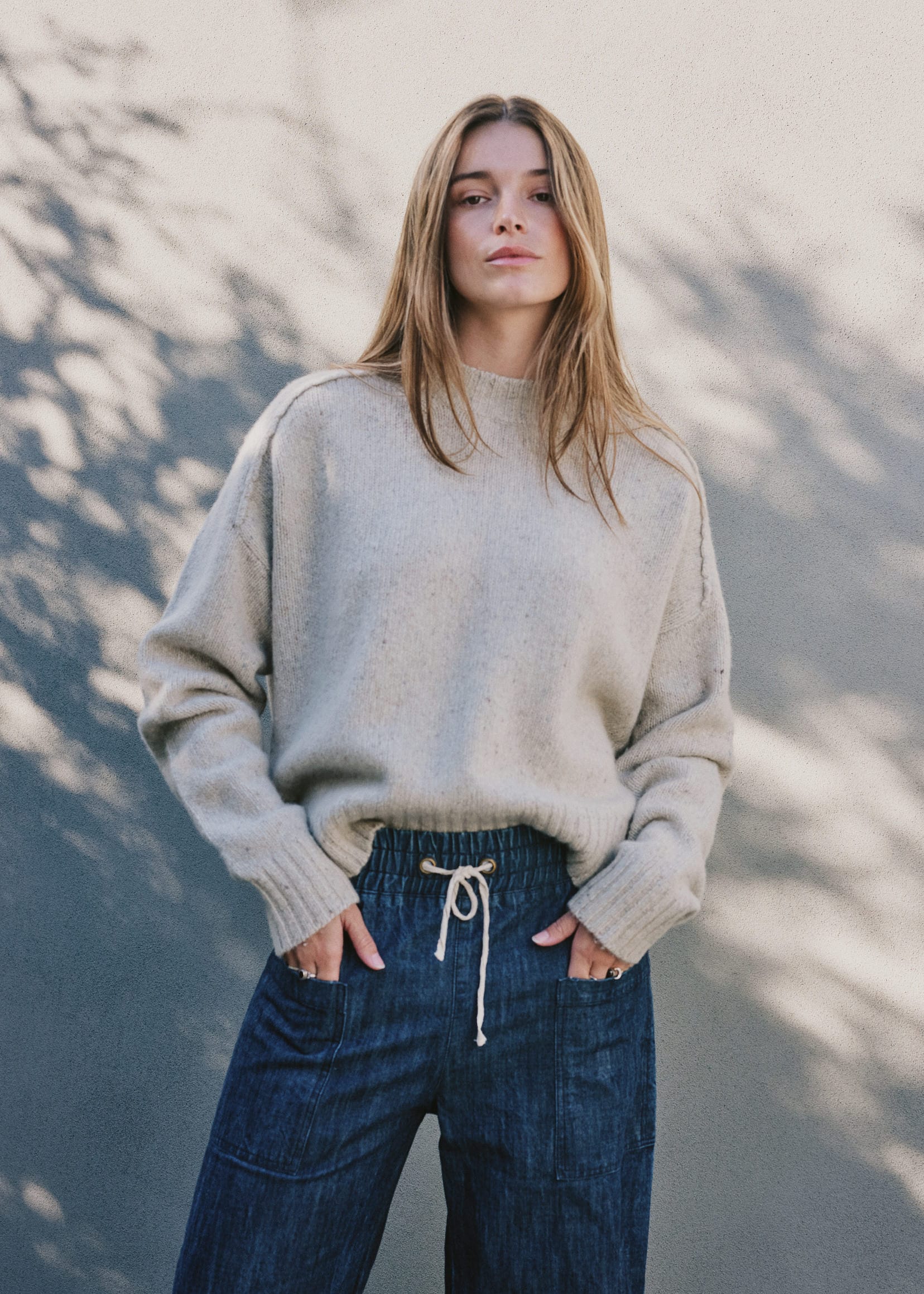 Ridge Sweater oat cream / S/M Ridge Sweater